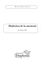 DIALECTICA DE LA ANESTESIA per clarinetto [DIGITALE]
